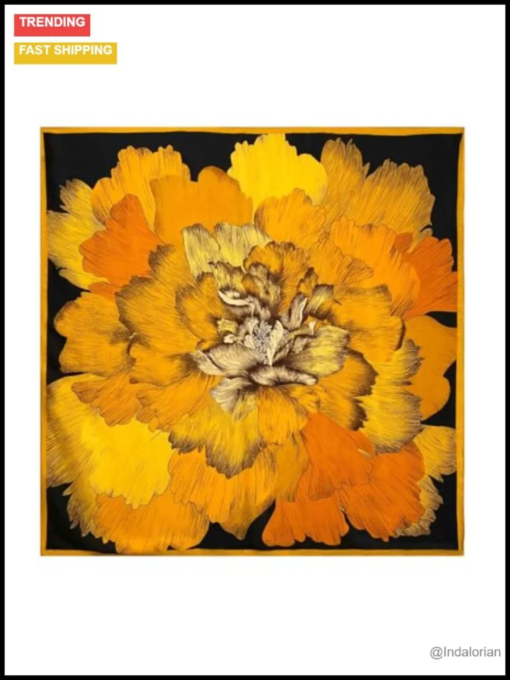 Large Square Silk Feeling Scarf 43